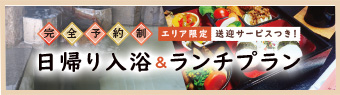 日帰り入浴&ランチプランを始めました